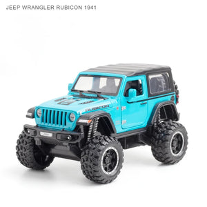 Jeeps Wrangler Rubicon Off-Road Alloy Model Car Toy Diecast 1/32 Scale BLUE