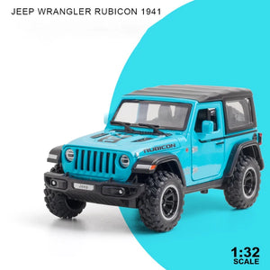 Jeeps Wrangler Rubicon Off-Road Alloy Model Car Toy Diecast 1/32 Scale BLUE